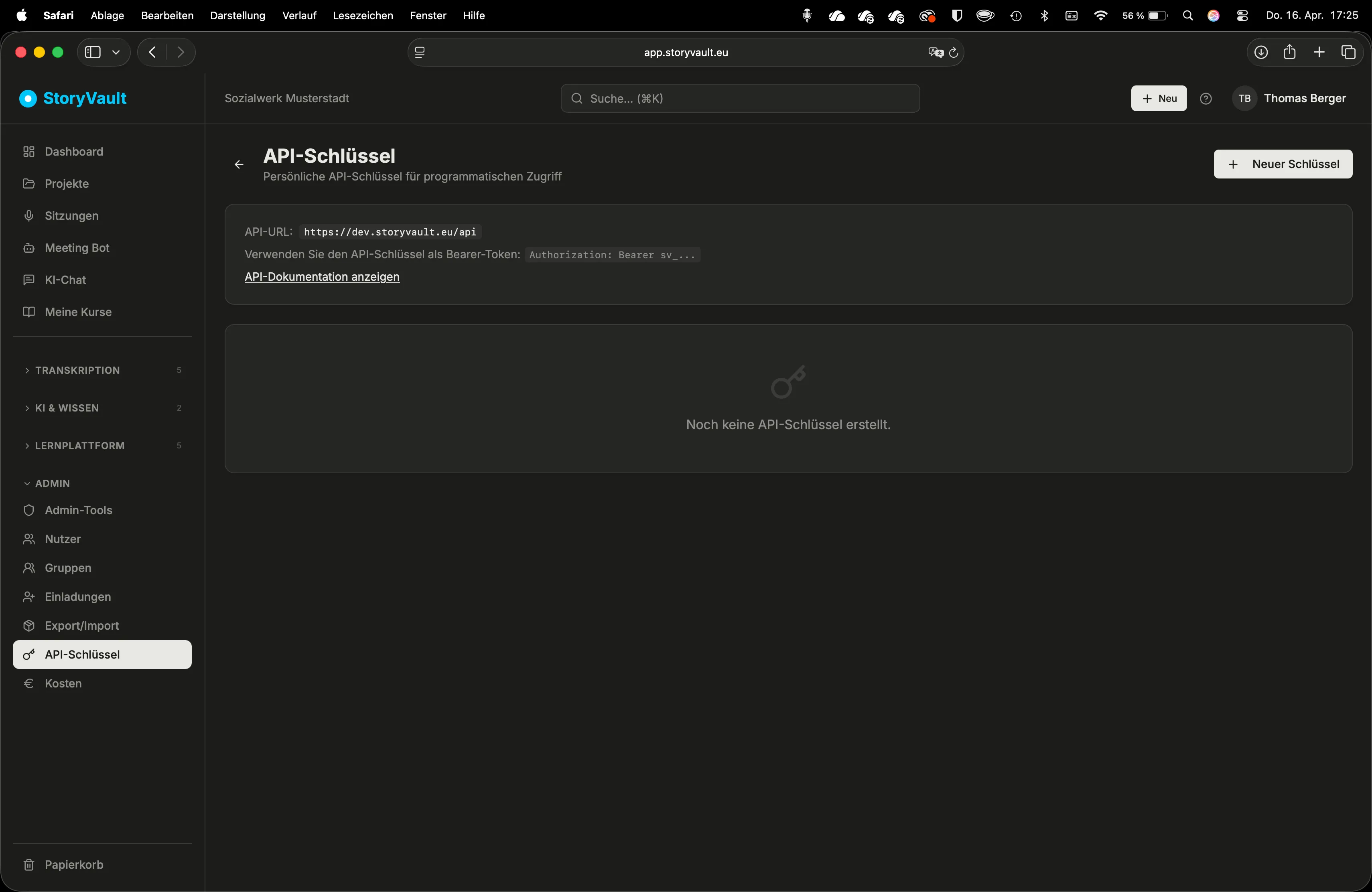 API-Schlüssel: Erstellung und Verwaltung
