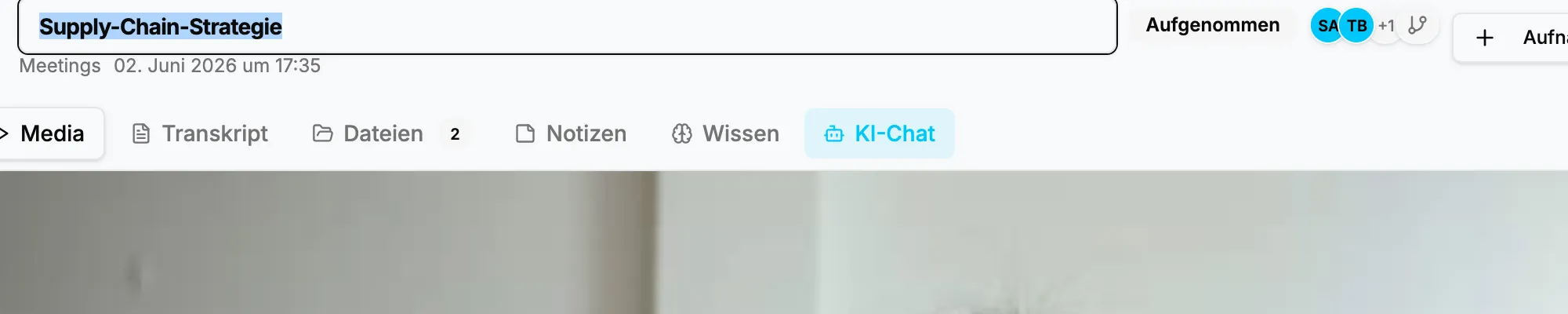 Sitzungstitel direkt in der Detailansicht bearbeiten